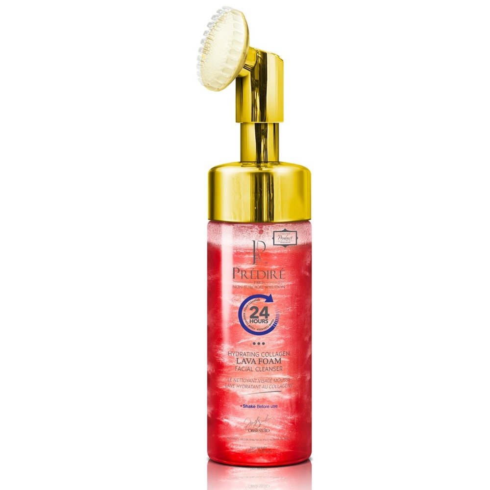 Predire Paris Red Lava Anti-Aging Foam Collagen Boosting Facial Cleanser sealed